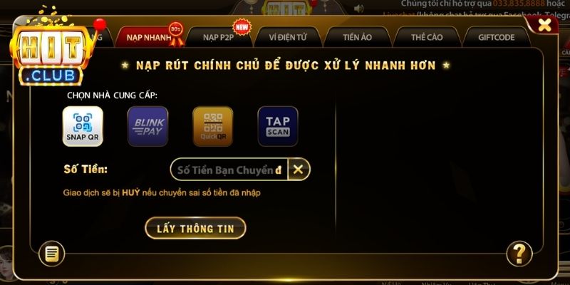Tổng hợp những phương thức nạp rút tiền Hitclub
